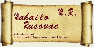 Mahailo Rusovac vizit kartica